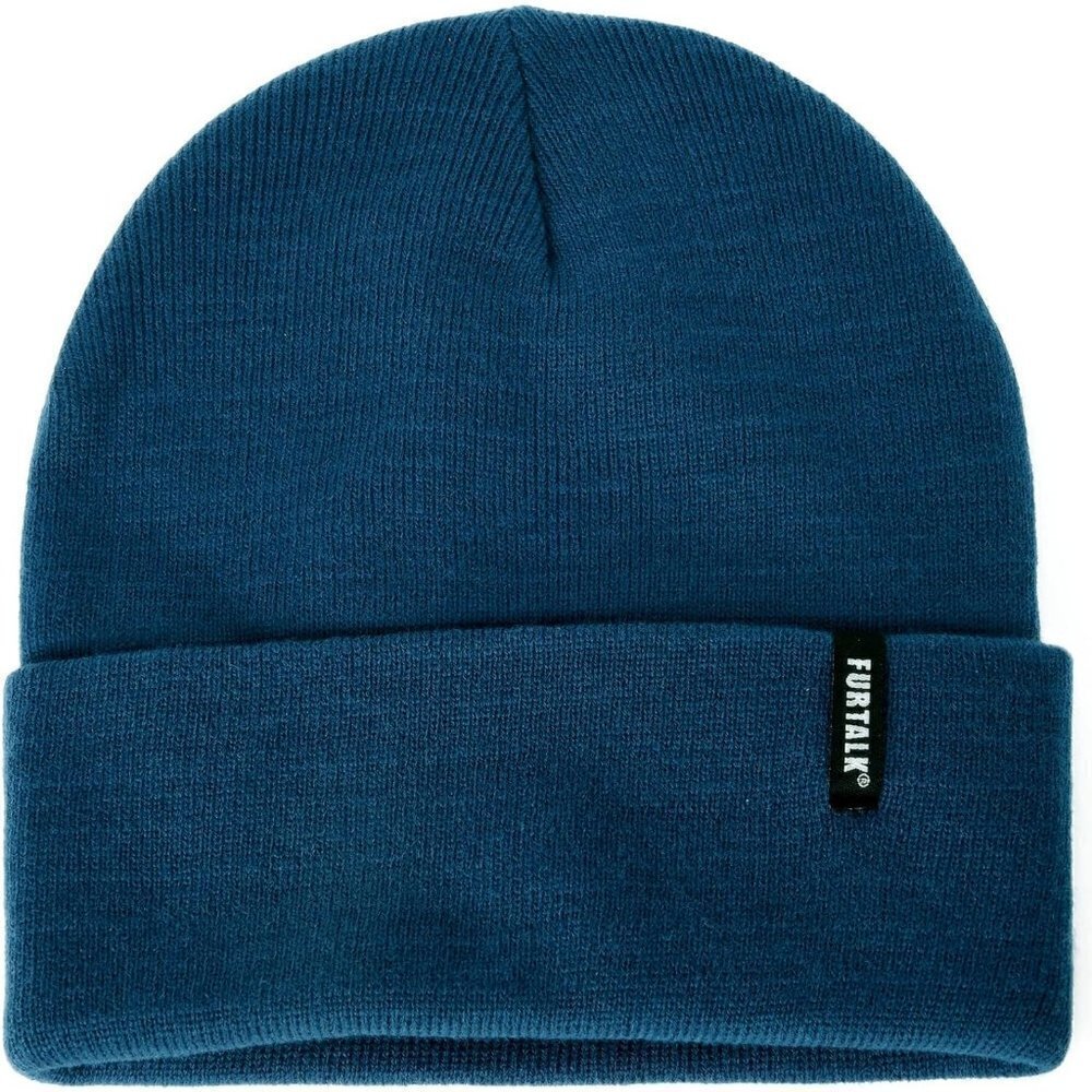 Furtalk Unisex Knit Beanie Acrylic Soft  Warm Winter Hats Toggle Closure